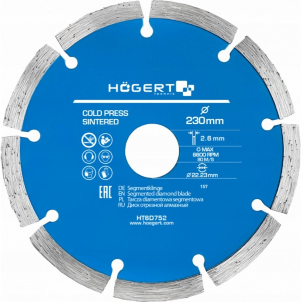 Högert Technik HOGERT DIAMANTOVÁ ČEPEL 230x22,2/SEG.