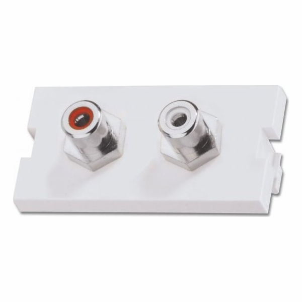 Lindy modul 2xRCA (audio) pro nástěnný rám Lindy 60563