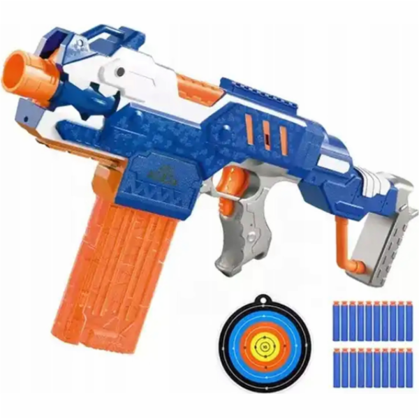 NoName Měkká pistole na šipky s terčem + 20 šípů 8+ let