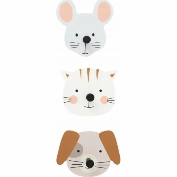 Atmosphera Dětské věšáky ANIMALS, 3 háčky
