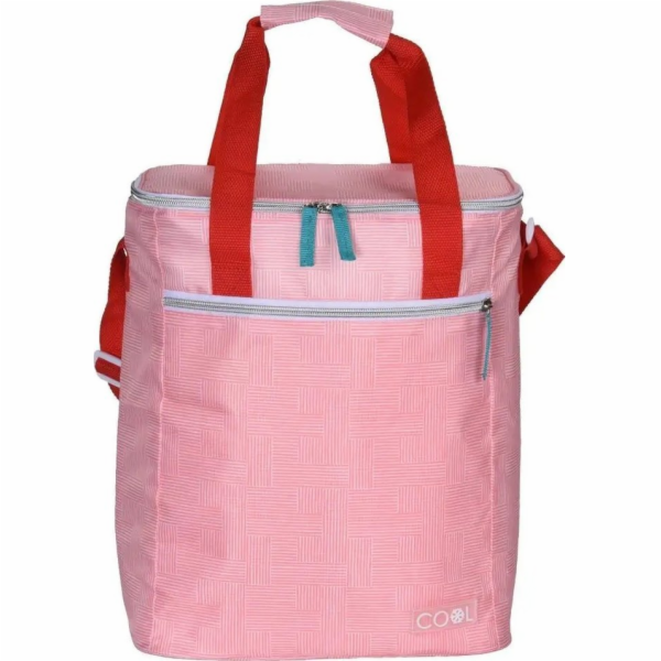 Excellent Houseware Chladicí taška s popruhem, 16 l, růžo...