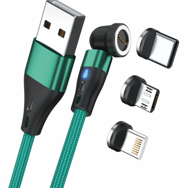 Realpower Magnetický kabel RealPower USB kabel 3 A, 2 m, ...