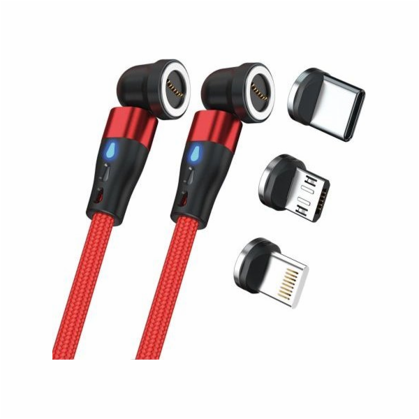 Realpower Magnetický kabel RealPower, 1 m, 2x magnetický,...