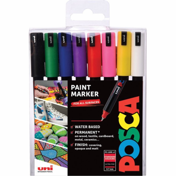 Posca Uni-Ball PC-1MR, Metalická, Vícebarevná, Vícebarevn...