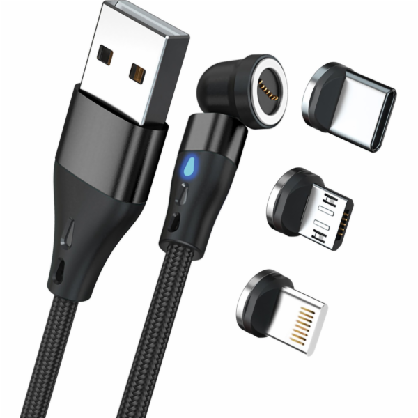 Realpower USB kabel Magnetický kabel RealPower 3 A, 2 m, ...