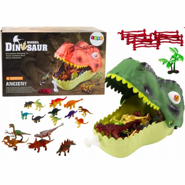 LeanToys Sada figurek dinosaurů velký zelený dinosaurus, ...