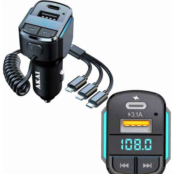 Akai FM vysílač Auto vysílač AKAI FMT-32BT