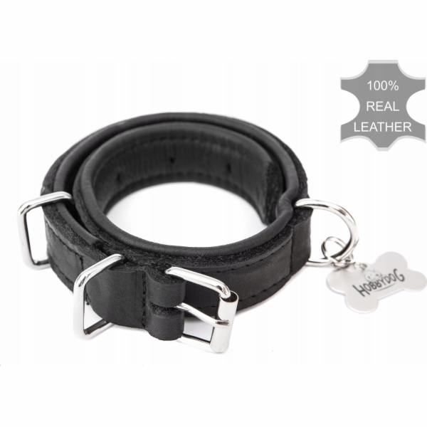 Hobbydog Kožený obojek R2 30x600 ČERNÝ
