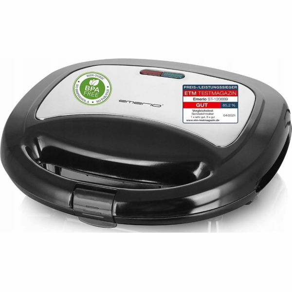 Emerio Sandwichtoaster Emerio, 2-Scheiben-Toaster, Antiha...