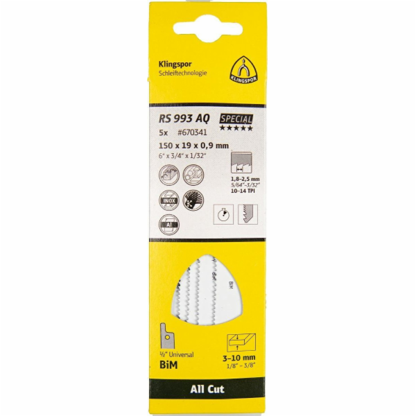 Klingspor KLINGSPOR PILOVÝ LIST KLINGSPOR 150x19x0,9mm RS...