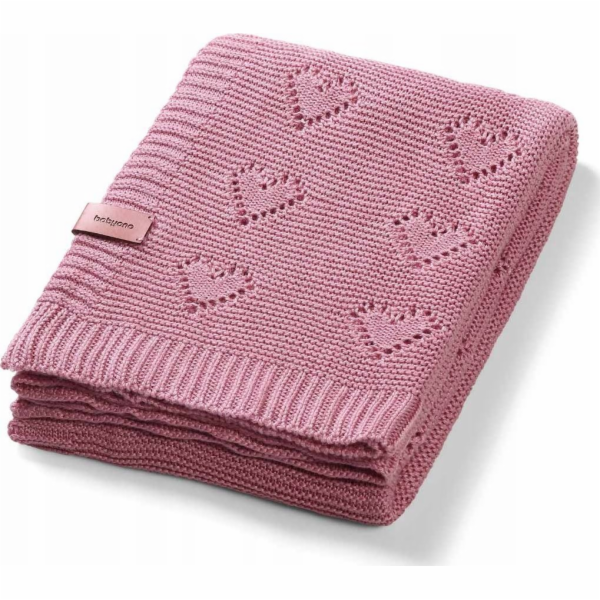 BabyOno 1478/01 BAMBUSOVÁ PLETENÁ DEKA RŮŽOVÁ