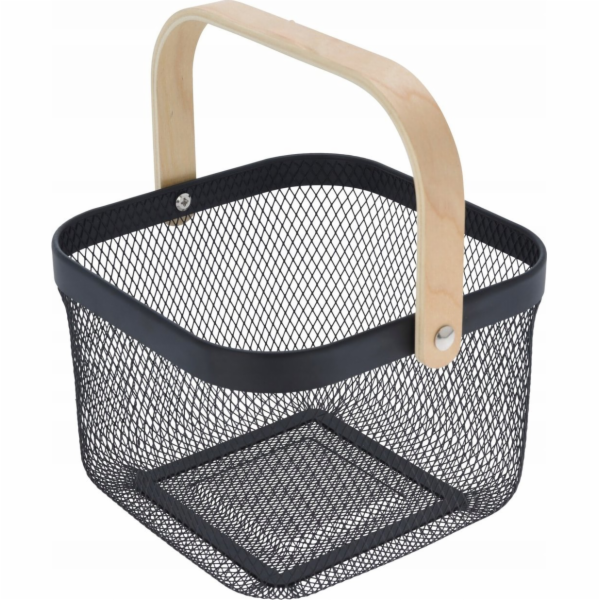 Storage Solutions Kovový košík s dřevěnou rukojetí, 25 x ...