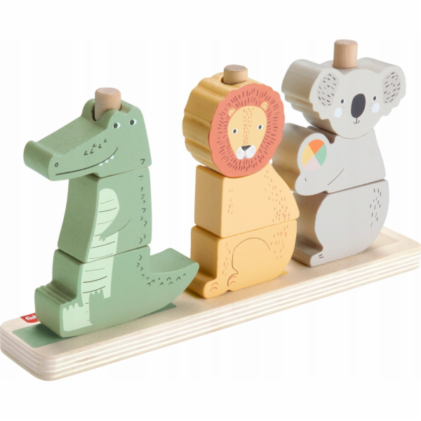 Mattel FP DŘEVĚNÁ ZVÍŘATA A ARRANGÁŽ A TŘÍDĚNÍ HXV04 FOL4