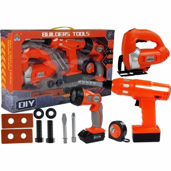 LeanToys DIY stavebnice vrtačka, přímočará pila, bateriov...
