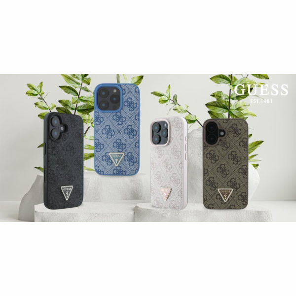 Guess Guess GUHCP16LP4TDPP Pevný kožený kryt pro iPhone 1...