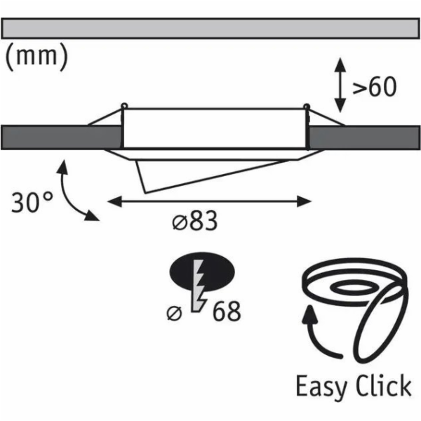 Paulmann Zapuštěné svítidlo Premium 51 mm bílé, pohyblivé