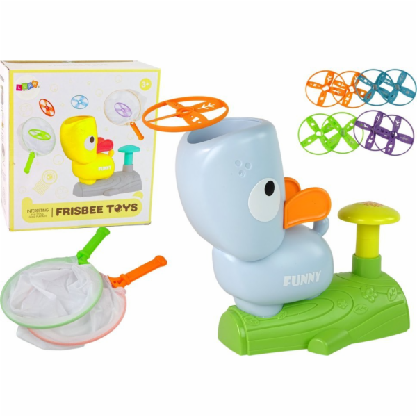 LeanToys Skill Game Catch Frisbee Duck Catapult Blue