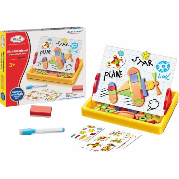 LeanToys Magnetická kreslicí deska s geometrickými tvary,...