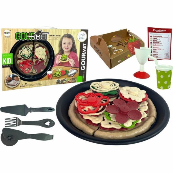 LeanToys Sada Pizza Doplňky Kuchyň Jídlo Hra