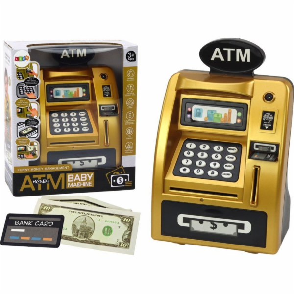 LeanToys Prasátko Bankomat pro děti, které se učí spořit,...