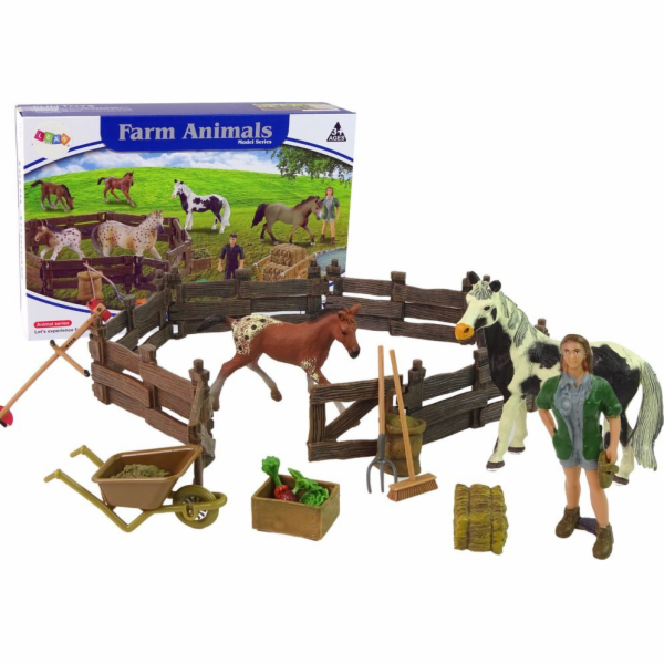 TRITON LeanToys Figure Set Farm pro sestavení dřevěných f...