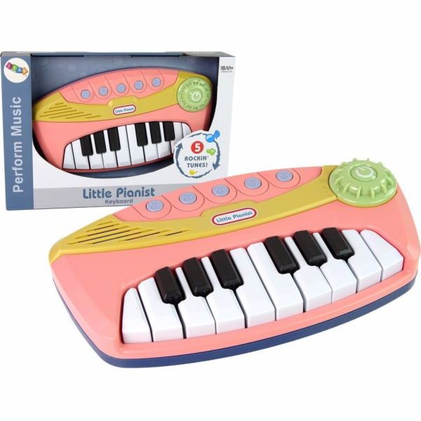 LeanToys Interaktivní piano Malý růžový pianista