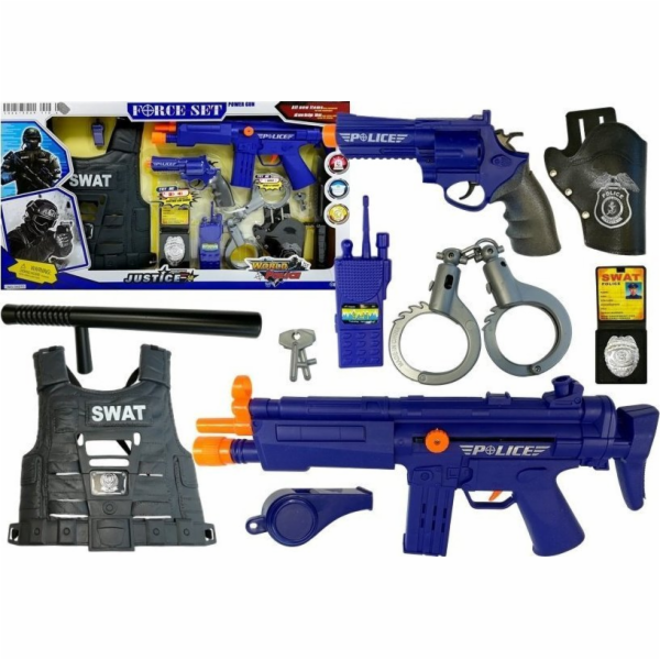 LeanToys Police Set Zvuky střelby z pušky Napínák