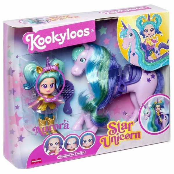 Magic Box KOOKYLOOS Figurka jednorožce hvězdy, figurky