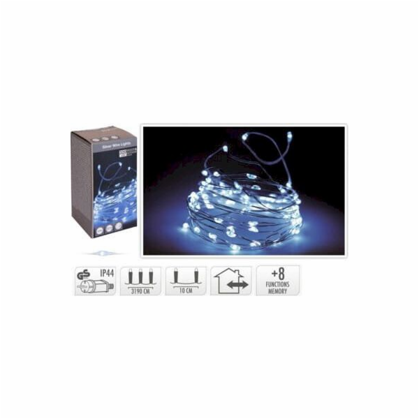 KMTP vánoční osvětlení na stříbrném drátu 320 LED program...