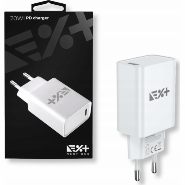 NEXT ONE Nabíječka NEXT ONE 20W PD 1xUSB-C bílá nabíječka