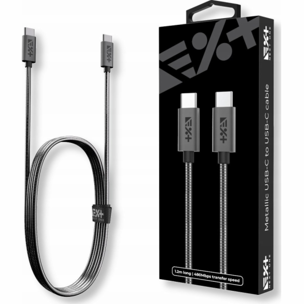 NEXT ONE Kabel USB NEXT ONE Metalický kabel USB-C / USB-C...