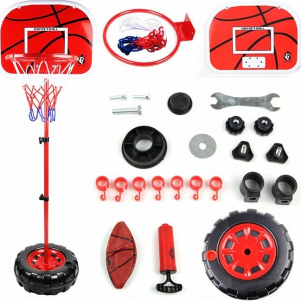 LeanToys Nastavitelná pumpa na basketbalový koš 1,7 m LEA...