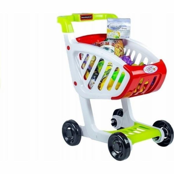LeanToys Nákupní košík + potraviny 25 dílků LEAN Toys