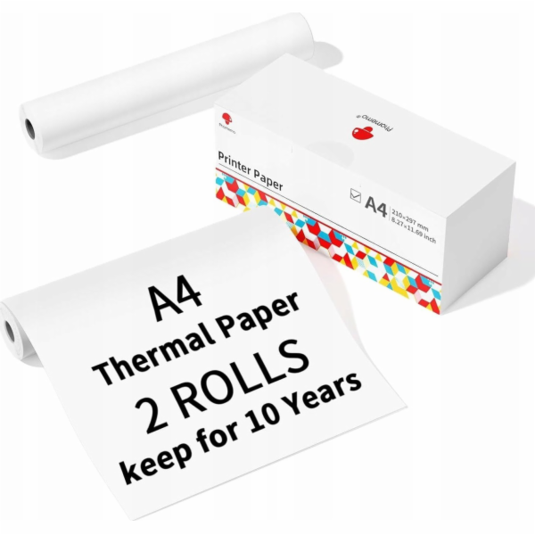 Phomemo Termo papír vložka, 2 role, A4, 210 mm, pro Phome...