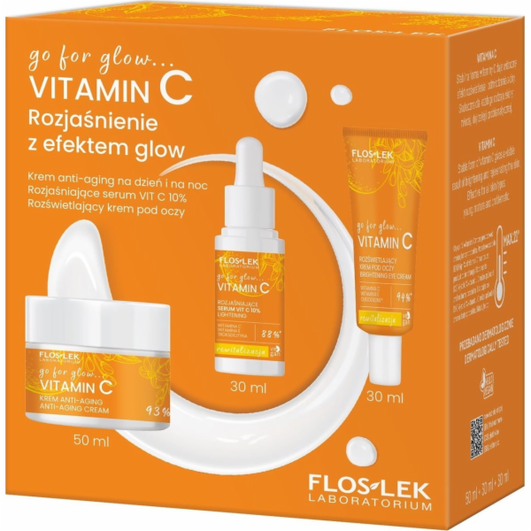Floslek Dárková sada FLOSLEK s vitamínem C (krém proti st...