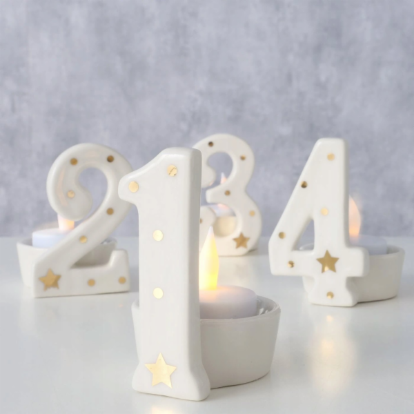 Boltze Home Adventní svícny s číslicemi NUMERO