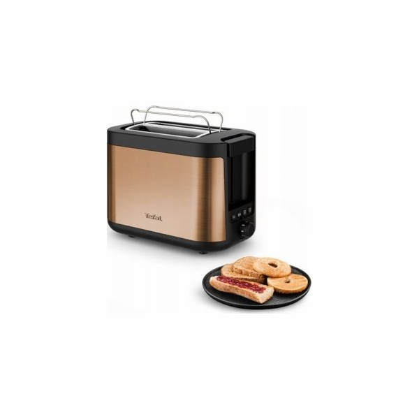 Tefal Topinkovač Coppertinto TT430G10, 850 W, černá/měděn...
