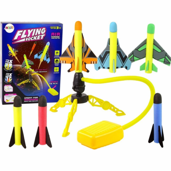 LeanToys Pěnový raketový katapult - hra s pumpičkou LEAN ...