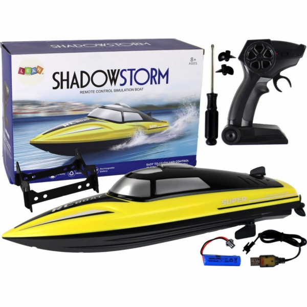 LeanToys Motorový člun R/C 2.4G Žlutý