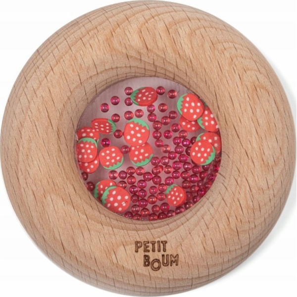 Petit Boum Petit Boum, smyslové chrastítko, JAHODA