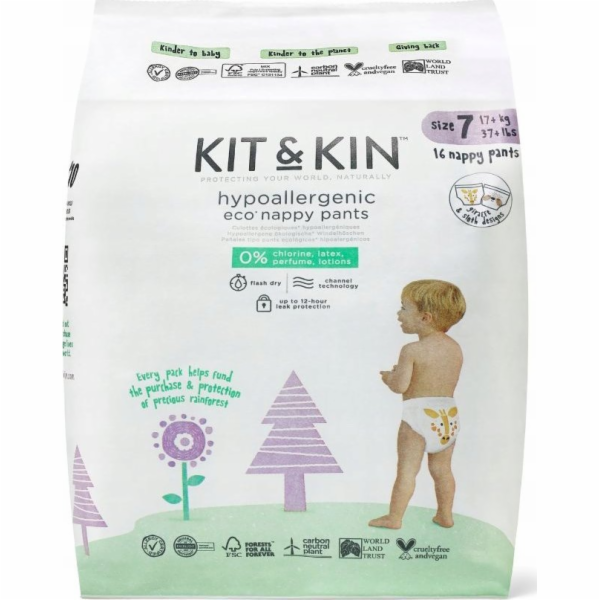 Kit and Kin Kit and Kin, Pleny 7 XXL (17 kg+), Žirafa/Len...