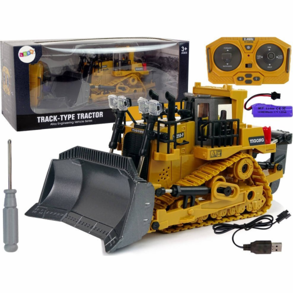 LeanToys Dálkově ovládaný buldozer 2,4 G Pohyblivá lopata...