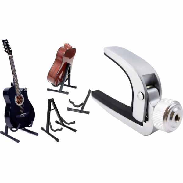 Mozos Mozos Kytarový stojan (GSTAND) + kytara Capo Metal ...