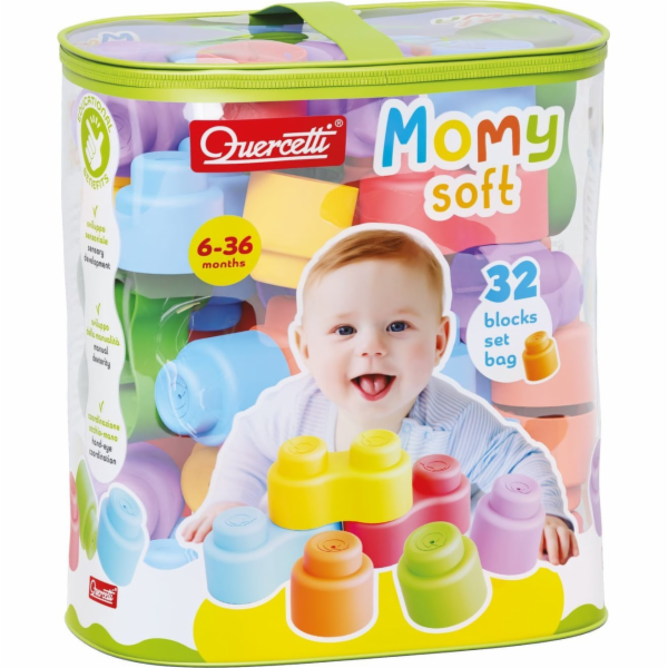 Quercetti QUERCETTI MĚKKÉ BLOKY PRO MAMINKY 32 DÍLŮ