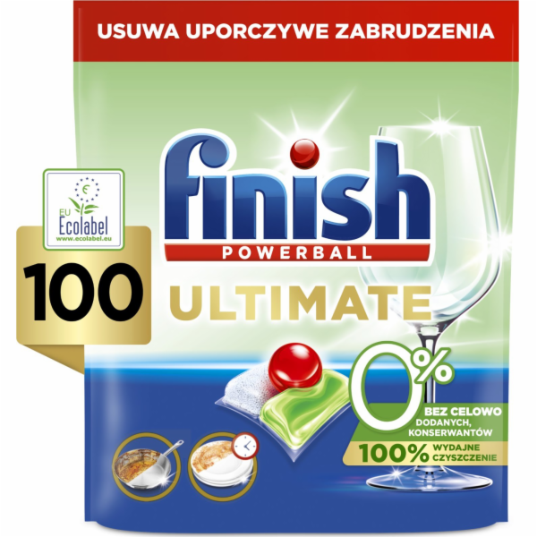 Finish Kapsle do myčky Ultimate 0% 100 ks.