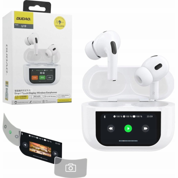 Dudao Bezdrátová sluchátka U19 do uší TWS Bluetooth 5.3 s...