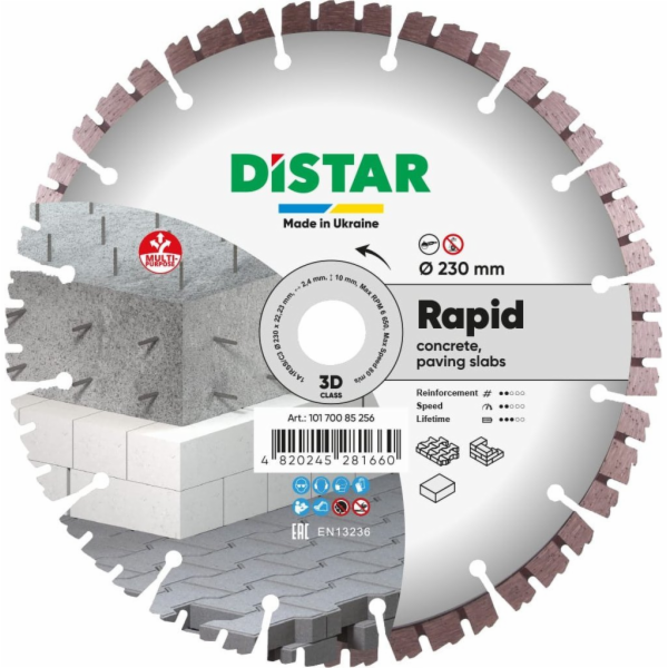 Distar Diamantový řezný kotouč Distar 1A1RSS 230 Rapid