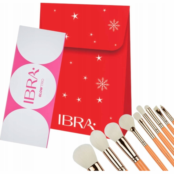 Ibra IBRA_SET štětců na make-up 9 ks. + Sada 3 zvýrazňova...