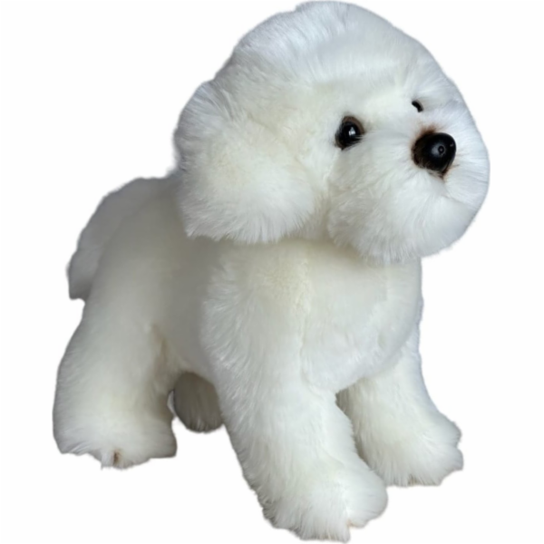 Dubi Plyšový maskot maltézského psíka stojící, 30 cm, měk...