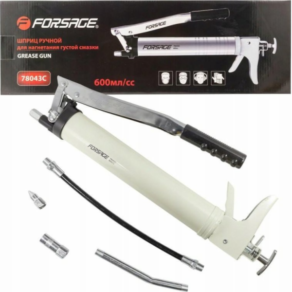 Forsage Ruční mazací lis 600ml (4 trysky, pákový a pistol...